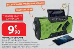 Rural Master Radio lampe solaire offre