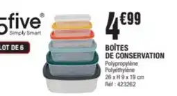 La Foir'Fouille Boîtes de conservation offre
