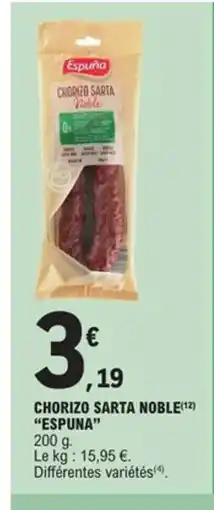 E.Leclerc Express ESPUNA Chorizo sarta noble offre