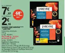 E.Leclerc Express LABEYRIE Saumon fumé norvège offre