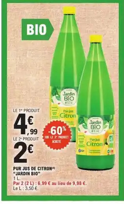 E.Leclerc Express JARDIN BIO Pur jus de citron offre