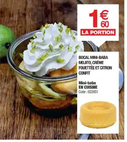 Promocash EN CUISINE Mini-baba offre