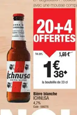 Promocash ICHNUSA Bière blanche offre