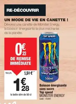 Promocash MONSTER ENERGY Boisson énergisante sans sucre offre