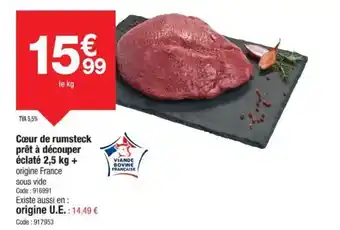 Promocash Cœur de rumsteck prêt à découper éclaté offre