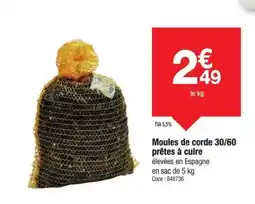 Promocash Moules de corde 30/60 prêtes à cuire offre