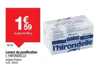 Promocash L'HIRONDELLE Levure de panification offre