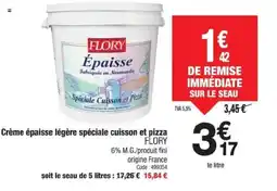 Promocash FLORY Crème épaisse légère spéciale cuisson et pizza offre