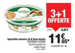 Promocash BOURSIN CUISINE Spécialité culinaire ail & fines herbes offre
