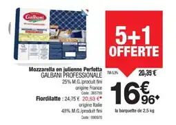 Promocash GALBANI PROFESSIONALE Mozzarella en julienne Perfetta offre
