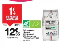 Promocash LES PROD'ACTEURS Café en grains L'intense offre
