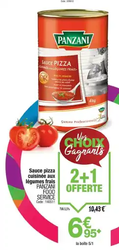 Promocash PANZANI FOOD SERVICE Sauce pizza cuisinée aux légumes frais offre