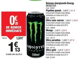 Promocash MONSTER Boisson énergisante Energy offre
