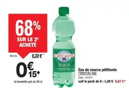 Promocash CRISTALINE Eau de source pétillante offre