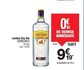 Promocash GORDON'S London Dry Gin offre