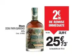Promocash DON PAPA BAROKO Rhum offre