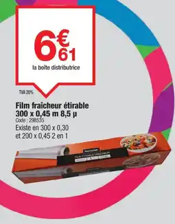 Promocash Film fraîcheur étirable offre
