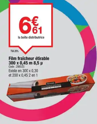 Promocash Film fraîcheur étirable offre