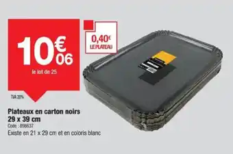 Promocash Plateaux en carton noirs offre
