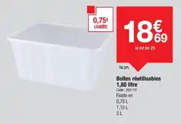 Promocash Boîtes réutilisables offre