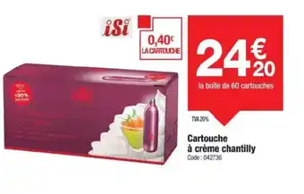 Promocash Cartouche à crème chantilly offre