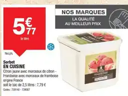 Promocash EN CUISINE Sorbet offre