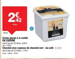 Promocash EN CUISINE Crème glacée à la vanille offre