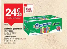 Promocash MR.FREEZE Sucettes à glacer Giant offre
