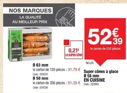 Promocash EN CUISINE Super cônes à glace offre
