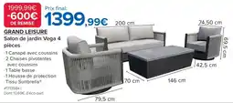 Costco GRAND LEISURE Salon de jardin Vega 4 offre