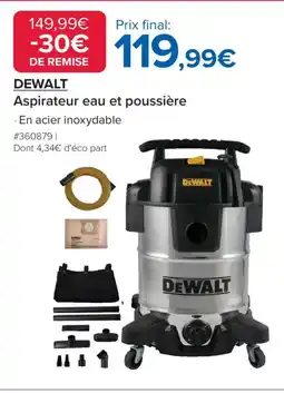 Costco DEWALT Aspirateur eau et poussière offre