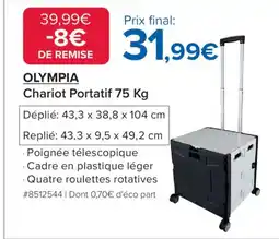 Costco OLYMPIA Chariot Portatif offre