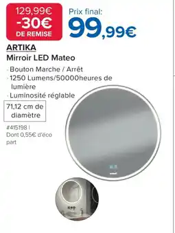 Costco ARTIKA Mirroir LED Mateo offre