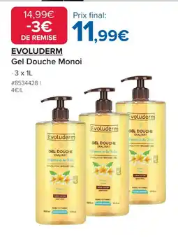 Costco EVOLUDERM Gel Douche Monoi offre