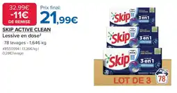 Costco SKIP ACTIVE CLEAN Lessive en dose offre