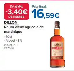 Costco DILLON Rhum vieux agricole de martinique offre
