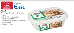 Costco RIANS Fromage de chèvre à tartiner offre