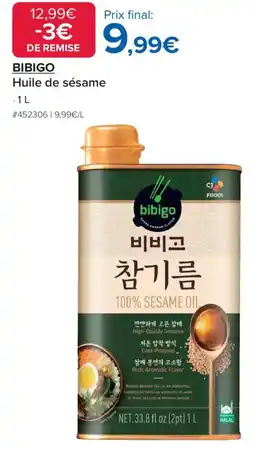 Costco BIBIGO Huile de sésame offre