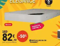 E.Leclerc MATELAS 90X190 CM “ELEGANCE” offre