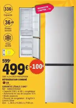 E.Leclerc Réfrigérateur combiné offre