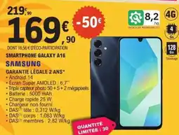 E.Leclerc SMARTPHONE GALAXY A16 SAMSUNG offre