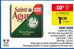 Supeco Offre Gourmande Saint Agur offre