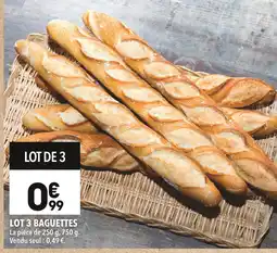 Supeco Lot de 3 baguettes offre