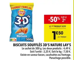 Supeco Lay's Biscuits soufflés 3D’s Nature offre