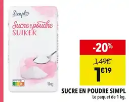 Supeco Simpl Sucre en poudre offre
