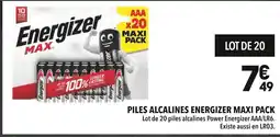 Supeco Energizer Piles Alcalines Maxi Pack offre