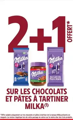 Intermarché Contact MILKA Sur les chocolats et pâtes à tartiner offre