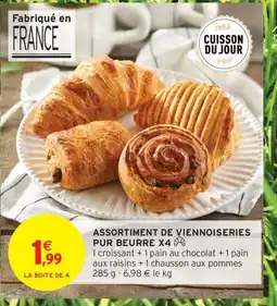 Intermarché Contact Assortiment de viennoiseries pur beurre x4 offre