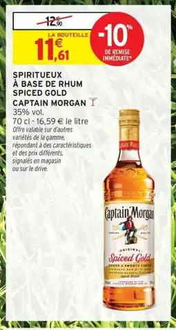 Intermarché Contact CAPTAIN MORGAN I Spiritueux à base de rhum spiced gold offre