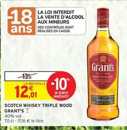 Intermarché Contact Scotch whisky triple wood offre